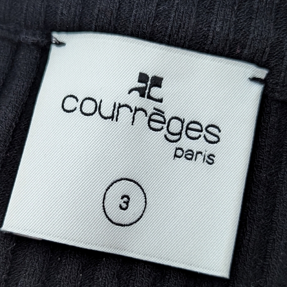 COURREGES Logo Sweater Black Large - Picture 11 of 11